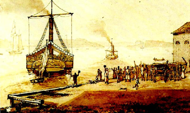 alexander wetterling angfartygen avresa fran riddarholmen France oil painting art